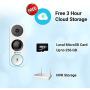 EZVIZ WiFi Video Doorbell, Night Vision, Two-Way Talk, PIR Motion Detection, Weather Proof, 180° Vertical FOV, Free 3-hour Cloud Storage(DB1)