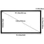 ShowMaven 100in /120in Fixed Frame Projector Screen, Diagonal 16:9, Active 3D 4K Ultra HD Projector Screen for Home Theater or Office (100inch)