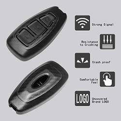 TANGSEN Smart Key Fob Personalized Case Protective Cover for FORD C-MAX ESCAPE FIESTA FOCUS RS FUSION 3 Button Keyless Entry Remote 3D Twill Weave Carbon Fiber ABS Plastic Emboss