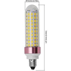 E11 led Bulb 100w Equivalent dimmable,Daylight 5500K,T3 T4 jd e11 Mini Candelabra Base 110V 120V 130V 100W Halogen Replacement, Pack of 2