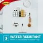 Command Bath Hook, Small, Satin Nickel, 1-Hook, 2-Small Water-Resistant Strips (BATH33-SN-ES), Organize Damage-Free