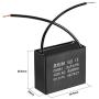 uxcell Ceiling Fan Capacitor CBB61 2uF 450V AC 2 Wires Metalized Polypropylene Film Capacitors 36.5x16x29.5mm for Water Pump Motor Generator, Pack of 2