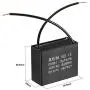uxcell Ceiling Fan Capacitor CBB61 2uF 450V AC 2 Wires Metalized Polypropylene Film Capacitors 36.5x16x29.5mm for Water Pump Motor Generator, Pack of 2