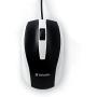 Verbatim Optical Mouse - Wired with USB Accessibility - Mac & PC Compatible - White - 99740
