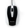Verbatim Optical Mouse - Wired with USB Accessibility - Mac & PC Compatible - White - 99740