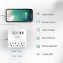 Gosund Smart Power Strip Works with Alexa Google Home, Smart Plug USB WiFi Surge Protector Multi Outlet Extender, 4ft Extension Cord, 3 USB 3 Charging Ports for Home Office Desk Tablets 10A, White