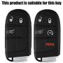 KOSMIQ Silicone 5 Buttons Smart Key Fob Remote Cover Case Keyless Entry Protector Bag for Jeep Grand Cherokee Dodge Challenger Charger Dart Durango Journey Chrysler 300