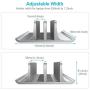 Vaydeer Double-Slot Adjustable Vertical Laptop Stand Newly Designed 2 Slot Aluminum Desktop Holder for All MacBook/Chromebook/Surface/Dell/iPad Up to 17.3 Inches - Silver