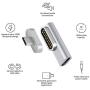 Magnetic USB C Adapter 20Pins Type C Connector, Support USB PD 100W Quick Charge, 10Gb/s Data Transfer and 4K@60 Hz Video Output Compatible with MacBook Pro/Air and More Type C Devices (Silver)