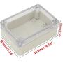 ABS Plastic Junction Box, Dustproof Waterproof IP65 Electrical Box - Universal Project Enclosure Grey, with PC Transparent/Clear Cover 115X90X55mm/4.53''x3.54''x2.16''