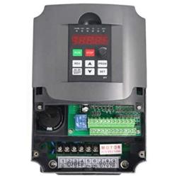 4KW 220V VFD Inverter Variable Frequency Drive Converter Driver Controller 5HP 3-Phase Output 18A VSD with 2m Extension Cable For Spindle Motor Drive Control/CNC Router Engraving Milling Machine