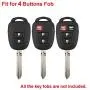 LemSa 2 Pack Keyless Entry Remote Car Key Fob Outer Shell Cover Soft Rubber Silicone Protector Keyless Jacket Case for Toyota Camry Avalon Corolla RAV4 Highlander Venza HYQ12BDM, Black Pink