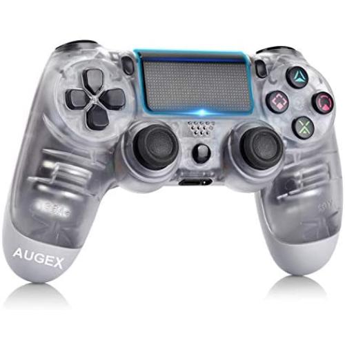 Game Controller for PS4,Wireless Controller for Playstation 4 with Dual Vibration Game Joystick (White)
