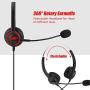 Corded Headset for Call Center, Corded Telephone Headset Desk Phone Headphones with Noise canceling Microphone for Telephone Counseling Service, Office Landline Phones, Desktop Box(3.5 mm (Optional)