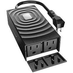 meross Outdoor Smart Plug, Outdoor WiFi Outlet with 2 Grounded Outlets, Remote Control, Timer, Waterproof, Support Amazon Alexa, Google Assistant, SmartThings and IFTTT, FCC Certified