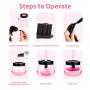 Electric Makeup Brush Cleaner Kit, Portable USB Automatic Brush Dryer Spinner Machine, Mini Handhold Powerful Fan & Premium Makeup Brush Clean Tool Set with 3 Adjustable Speeds (Black)