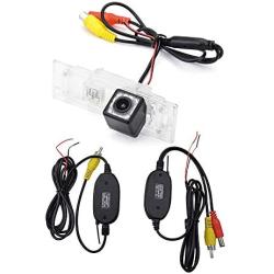 aSATAH 2.4G Wireless Car Rear View Camera for BMW E81 E87 E87N M1 F20 F21/ BMW M6 E63 E64 E64N F12 F13 F06/ Z4 E85 E86 E89 & Waterproof and Shockproof Reversing Backup Camera (12 LED)