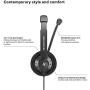 Sennheiser SC 75 USB MS (507086) - Double-Sided Business Headset | For Skype for Business, with Mobile Phone, Tablet, Softphone, and PC | HD Sound & Noise-Cancelling Microphone (Black)