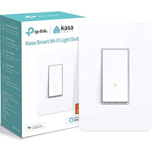 Kasa Smart HS200 Light Switch by TP-Link, Single Pole, Needs Neutral Wire, 2.4Ghz Wi-Fi Light Switch Works with Alexa and Google Assistant, UL Certified, 1-Pack, White