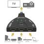 Fosmon 3-Port HDMI Switch 4K, 3x1 Switcher (Automatic Switching) Support Ultra HD 3D HDR Full HD 1080P HDCP, HDMI Splitter Hub Compatible with Apple TV Roku Fire TV Stick HDTV PS4 Xbox One Chromecast