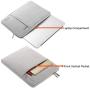 MOSISO Laptop Sleeve Bag Only Compatible with MacBook 12 inch with Retina Display A1534 2017/2016/2015 Release, Polyester Vertical Case with Pocket, Gray