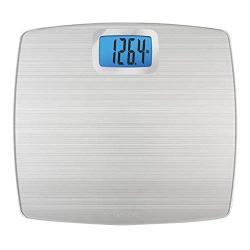 Taylor 500 lb. Digital Extra Thin Bathroom Scale Extra-High Weight Tracking Carbon Tempered Glass (Silver)