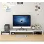 Tribesigns Triple 3 Shelf Monitor Stand Riser with Adjustable Length and Angle, White