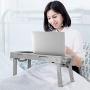 Laptop Desk for Bed Laptop Tray Table Foldable Stand Desk with Cooling Fan, 4 Port USB Hub, Adjustable LED Light, Mouse Pad and Storage Box for Working, Reading on Bed Couch Sofa (Grey)