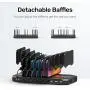 Unitek USB Charging Station, 10 USB Fast Ports Charge Docking Station and Adjustable Dividers, Multi Device Charger Organizer Compatible with iPad, iPhone, Tablet and Cell Phone