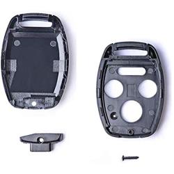for Honda Key Fob Shell,Replacement Key Shell Housing Keyless Entry Remote Honda Key Fob with Stickers Fit for Honda Accord Civic EX Pilot (3+1 Buttons, 1 Black)