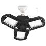 LED Garage Light,Deformable Triple Light - 60W 6000LM LED Ceiling Garage Lamp with 3 adjustable Aluminum Panels,Honesorn Bay Lighting for Garage, Warehouse,Shop, E26 Base, CRI>80 (No Motion Activated)