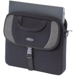 Targus Neoprene Sleeve Slipcase with Shoulder Strap for 16-Inch Laptops, Black with Gray Accents (CVR200)