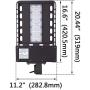 1000LED LED Shoebox Pole Light, 100W (300W Eq.) 11,000Lm, Daylight White 5000K, AC110-277V, LED Parking Lot Light, Street Light, Area Light, Waterproof IP66
