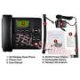 SIM Card-Based Cordless Desk Phone for AT&T T-Mobile with Text Message FM Tuner Voice Mail Caller ID Support