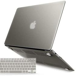 IBENZER MacBook Air 11 Inch Case Model A1370 A1465, Soft Touch Plastic Hard Shell Case Bundle with Keyboard Cover for Apple Laptop Mac Air 11, Gray, A11GY+1