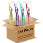 Pack of 288 Soft Bristle Disposable Travel Toothbrushes -144 Pieces Adult Toothbrush &144 Pieces Child Toothbrush - Bulk & Wholesale (144 Pcs Adult Toothbrush 144 Pcs Child Toothbrush