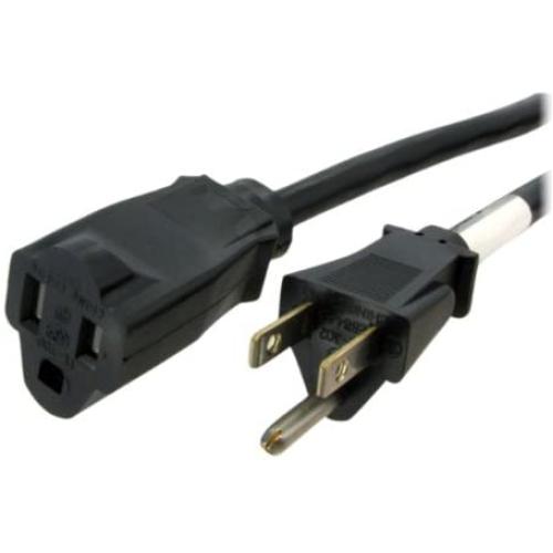 StarTech.com 6 ft Power Extension Cord - NEMA 5-15R to NEMA 5-15P - 14 AWG Power Cable - 125 Volts at 15 Amps - SJT - 6ft (PAC101146)