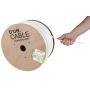trueCABLE Cat6 Direct Burial, 1000ft, Waterproof, Outdoor Rated CMX, White, 23AWG Solid Bare Copper, 550MHz, ETL Listed, Unshielded UTP, Bulk Ethernet Cable
