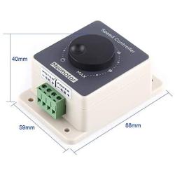 PWM Motor Speed Controller Waterproof Shell DC 10-60V 20A Pulse Width Modulator Driver RC Controller Speed Regulator Rotary Switches