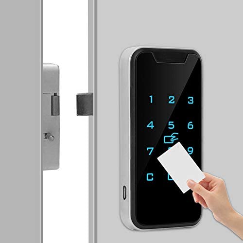 Electronic Cabinet Lock Kit, Digital Touch Keypad Lock, Code/RFID Card/Wristband Entry, Keyless Door Lock for Spa Door Cabinet Jewelry Box