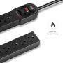 KMC 6-Outlet Surge Protector Power Strip 6 Pack