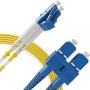 LC to SC Fiber Patch Cable Single Mode Duplex - 1m (3.28ft) - 9/125um OS1 LSZH - Beyondtech PureOptics Cable Series