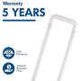 Hyperikon U Bent T8 T10 T12 LED Tube, 2x2 Foot, 40W=18W, Frosted Lens, UL, Daylight White, 4 Pack