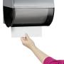 Kimberly Clark Omni Roll Paper Towel Dispenser (09746), Compact, Manual, 10.5” x 10” x 10”, Smoke (Black), 1 / Order