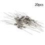 Fielect 20pcs 250V 0.5A Slow Blow Axial Lead Tube Fuse Glass Tube Fuses 3.6x10mm