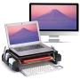 Simple Trending Metal Monitor Riser Stand and Computer Desk Organizer with Drawer, Black
