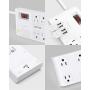 BESTEK 8-Outlet 6 Feet Extension Cord Power Strip with USB 15A 1875W Surge Protector with 5V 4.2A 4 USB Charging Port Desktop Charging Station,600Joule,Ultra-Compact Wide Spaced Outlet for Large Plug