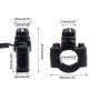 Taiss 7/8'' Motorcycle ATV Handlebar Latching Headlight Fog Brake Light Aluminium Alloy Button Switch Black with 60cm Connect Line and Two Bullet Connectors F011