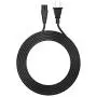 Pwr TV Power Cord 12Ft Cable for Samsung LG TCL Sony: 2 Prong AC Wall Plug 2-Slot LED LCD Insignia Sharp Toshiba JVC Hisense Electronics UN65KS8000FXZA UN40J5200AFXZA 43UH6100 Black