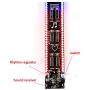 DDIY Voice-Controlled Wire-Controlled 30-Segment Music Rhythm lamp Spectrum Level Display unassembled Parts Welding Electronic DIY kit（Red and Blue Parts ）